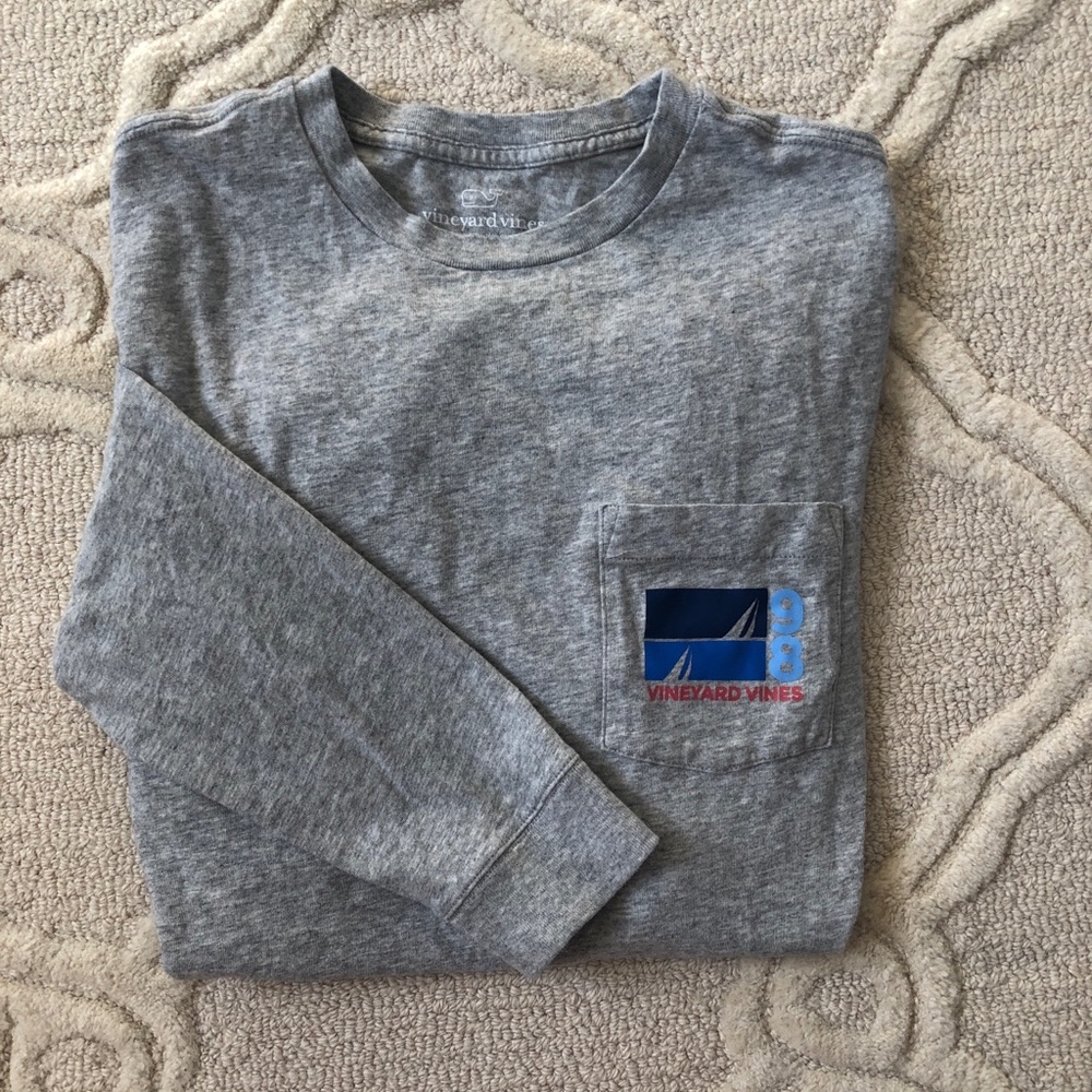 Vineyard Vines Mens Long Sleeve Pocket T Shirt